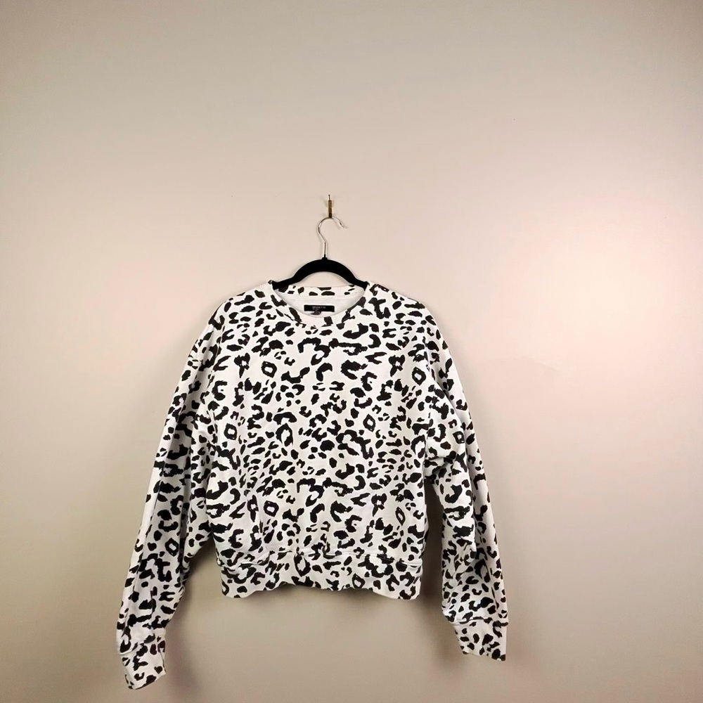 Brunette the Label cropped Snow Leopard sweatshirt l/xl